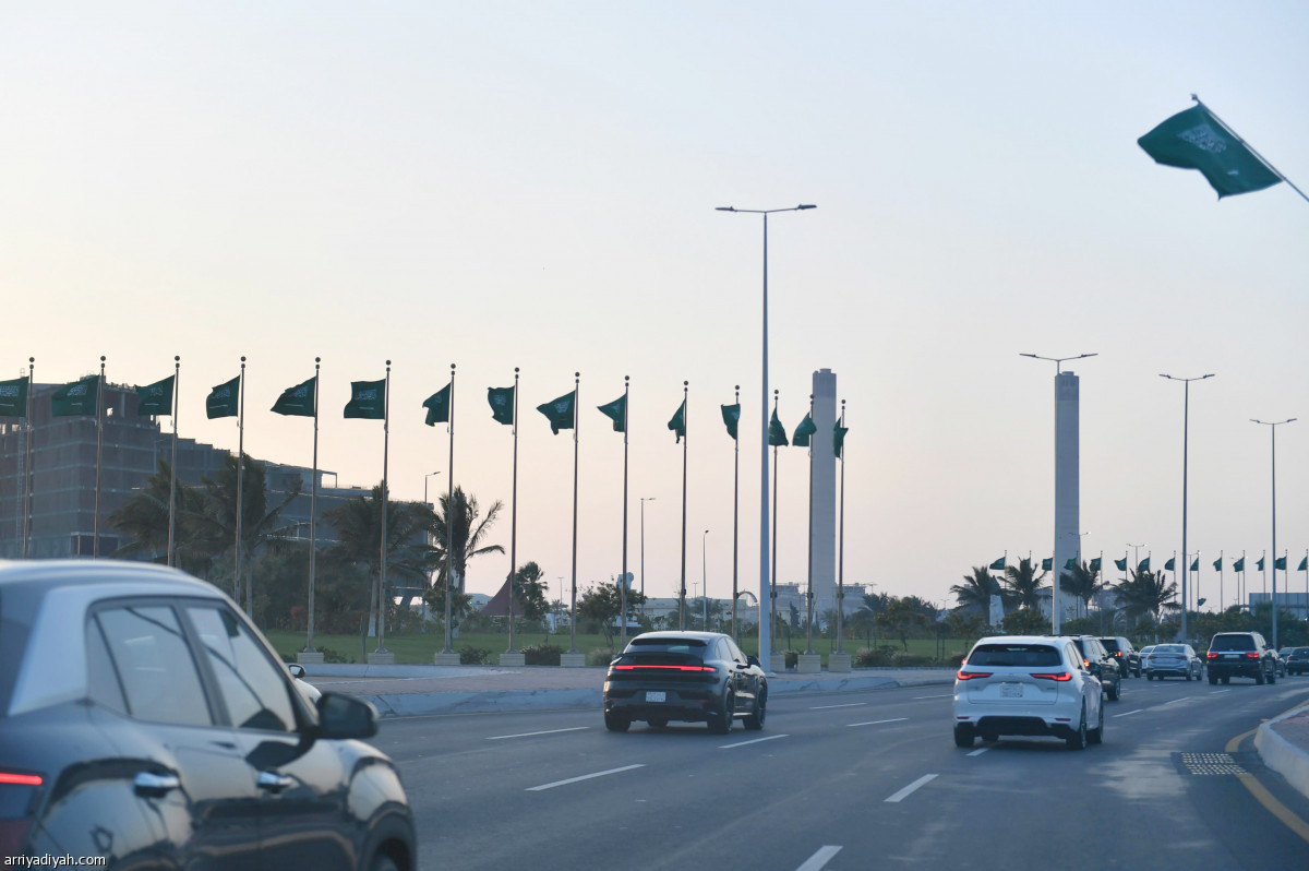 جدة تتوشح الأخضر السعودي